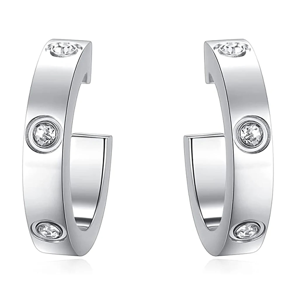 Boucles d'oreilles en acier inoxydable