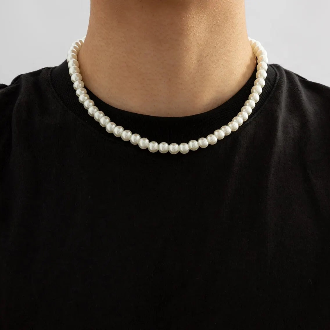 Collier Ras-du-Cou Court en Perles