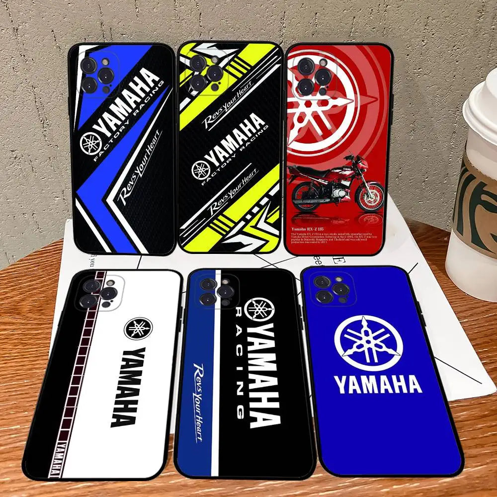 Coque Silicone Motif YAMAHA pour iPhone 11 à 17 – Pro, Pro Max, Plus, Mini