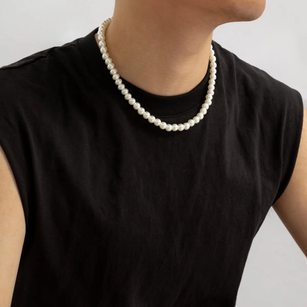 Collier Ras-du-Cou Court en Perles