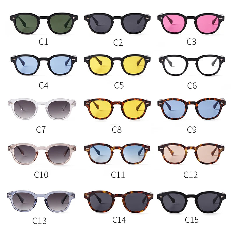 Lunettes de Soleil Rondes Vintage à Écaille de Tortue