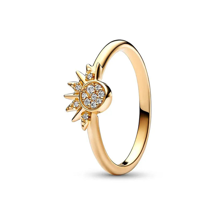 Bague Celeste Soleil & Lune bleue