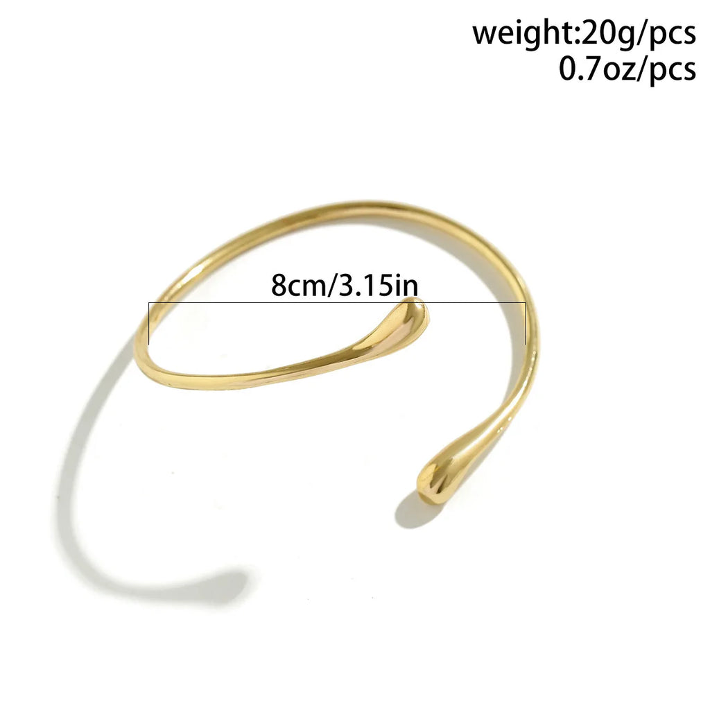 Bracelet Manchette Haut de Bras Goutte d'Eau – Style Géométrique Ajustable