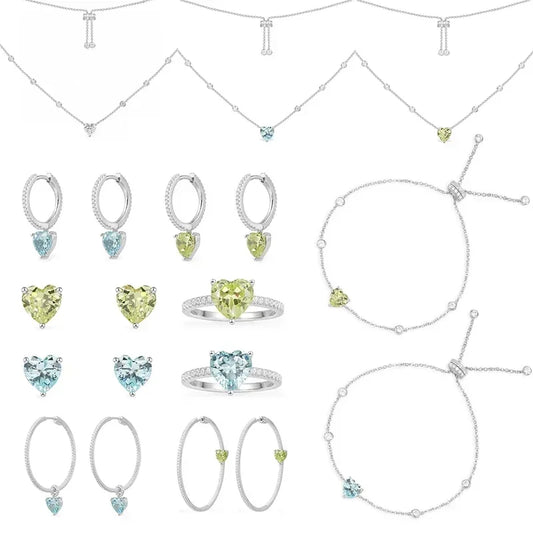 LI KI High Quality 925 Sterling Silver 2022New Love Diamond Earrings  Beautiful Fashion Jewelry Free Delivery