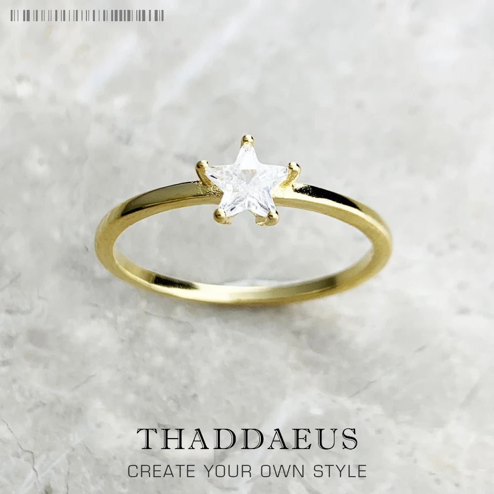 Anneaux Magical Star, Europe Fine Jewerly Pour Femmes, 2023 Summer Trendy Cadeau En 925 Argent Sterling