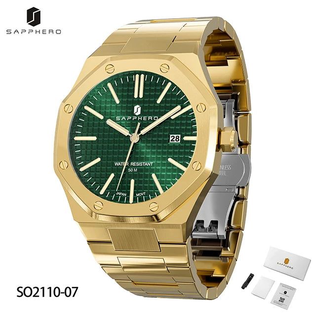 Montre Homme Acier Inoxydable – Quartz Japonais, Étanche & Élégante