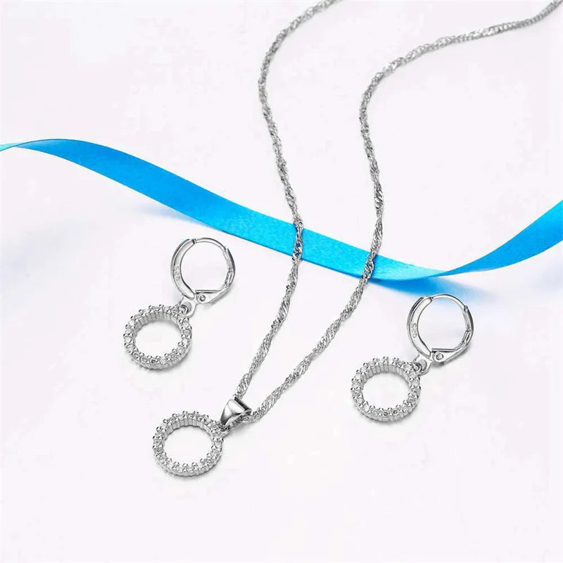 Ensemble de Bijoux Nuptiaux en Argent