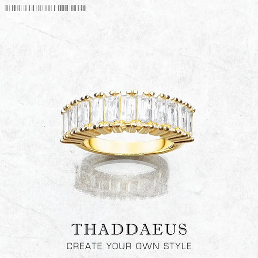 Bague en Or Zircon Éblouissante - Joaillerie Fine 925 Argent