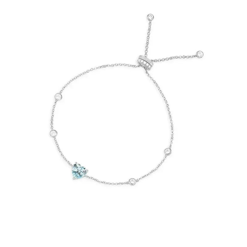 Ensemble Bijoux Cœur Diamant en Argent