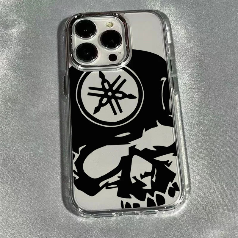 Coque Moto YAMAHA iPhone 11 à 17 – Silicone Souple Transparent Antichoc