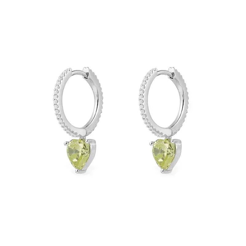 Ensemble Bijoux Cœur Diamant en Argent