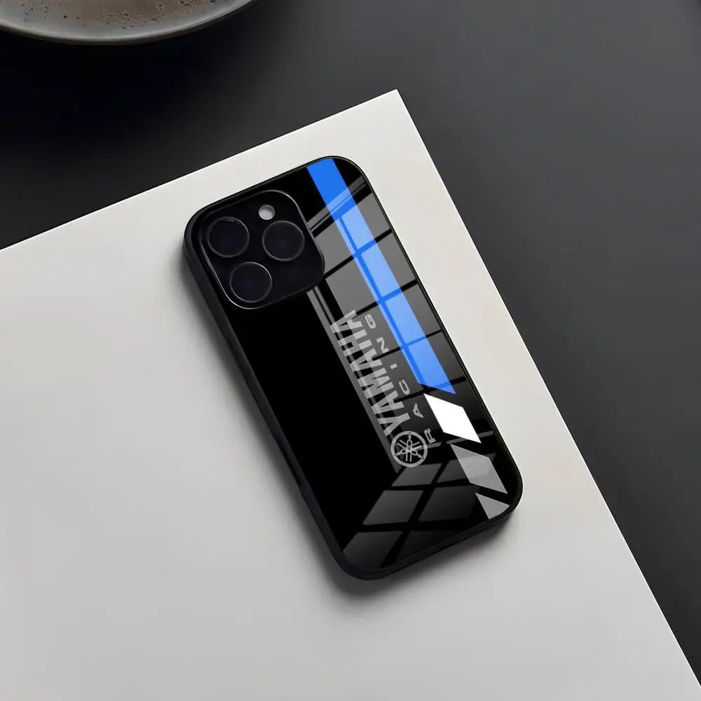 Coque en Verre YAMAHA pour iPhone 11 à 17 – Pro, Pro Max, Plus
