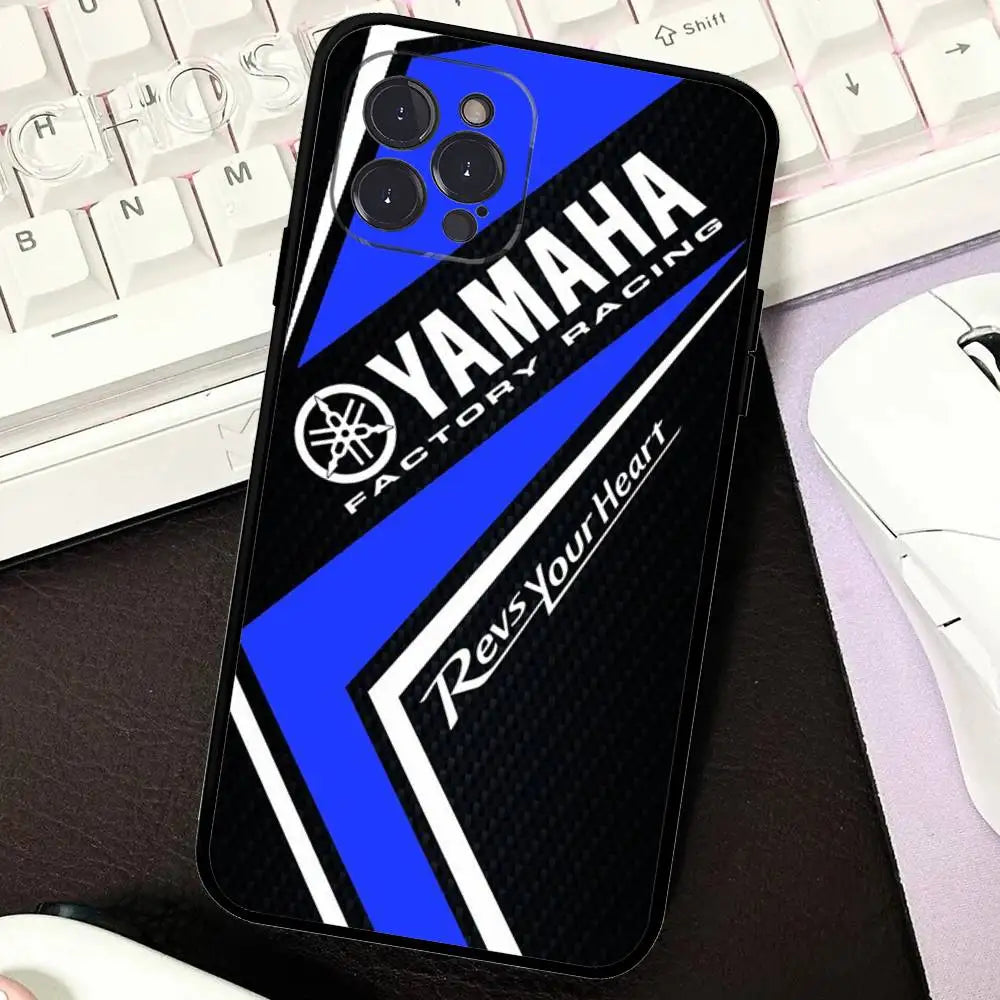 Coque Silicone Motif YAMAHA pour iPhone 11 à 17 – Pro, Pro Max, Plus, Mini