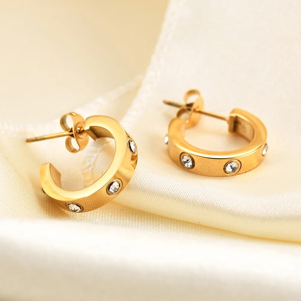Boucles d'oreilles en acier inoxydable