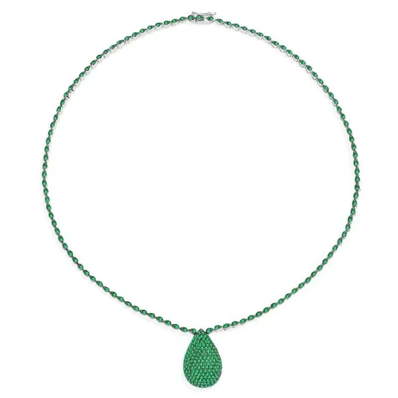 925 Silver December 2023 New Magenta Green Purple Diamond Earrings Necklace Bracelet Ring For Women Luxury Designer Jewelry