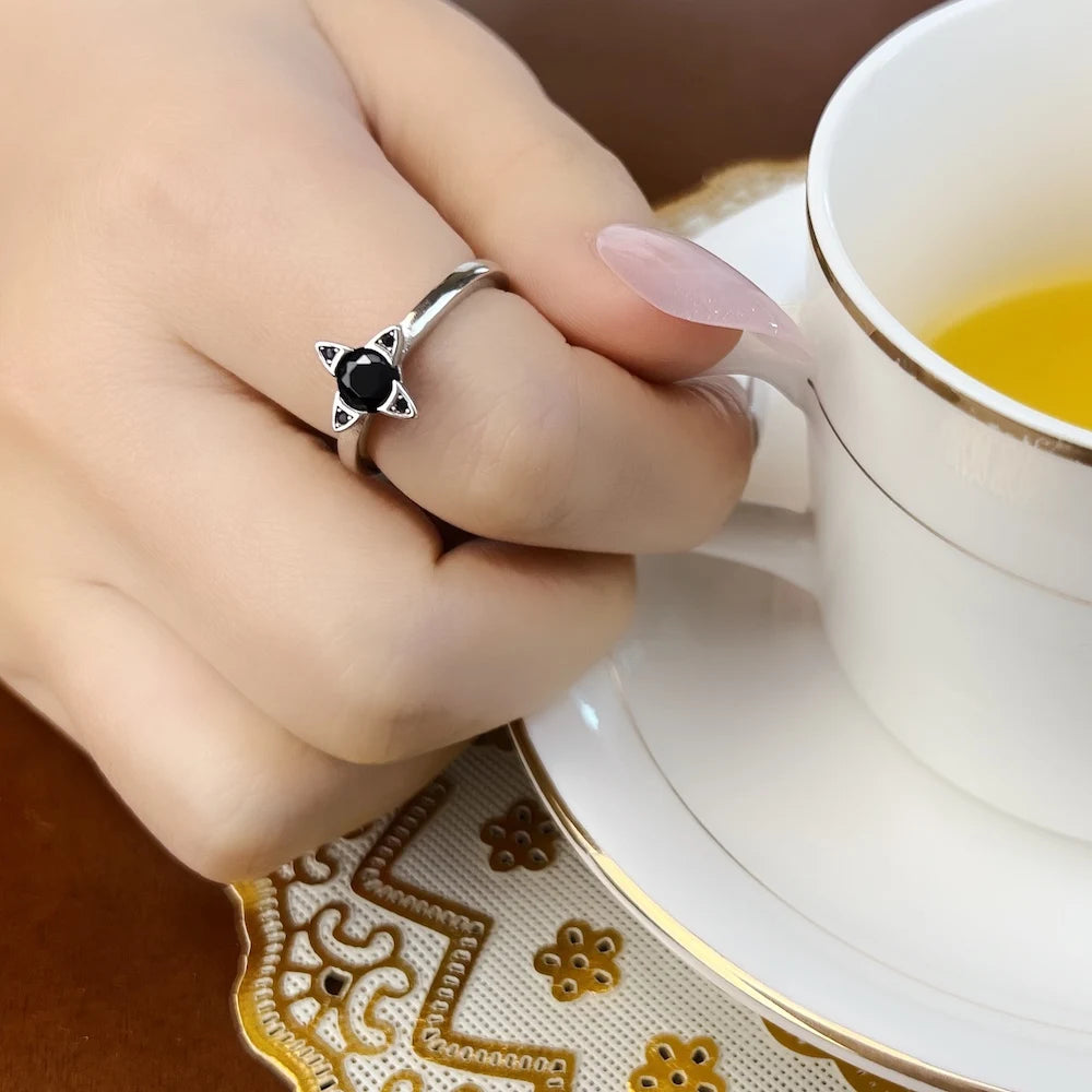 Bague Empilable en Forme d'Étoile - 925 Argent Sterling