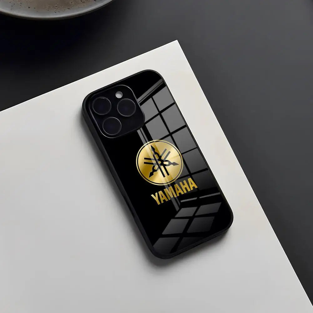 Coque en Verre YAMAHA pour iPhone 11 à 17 – Pro, Pro Max, Plus