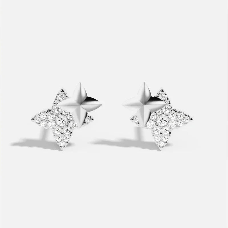 Boucles d'Oreilles Clous Étoiles en Argent ou Rose Gold – Élégance Minimaliste