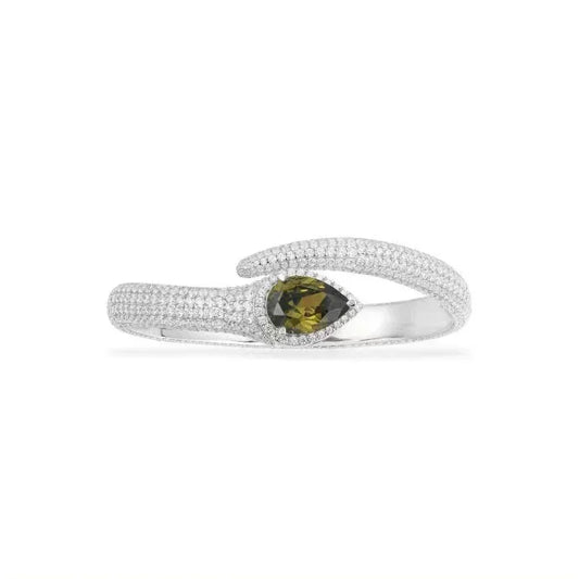 Bracelet Serpent Ours Vert en argent 925