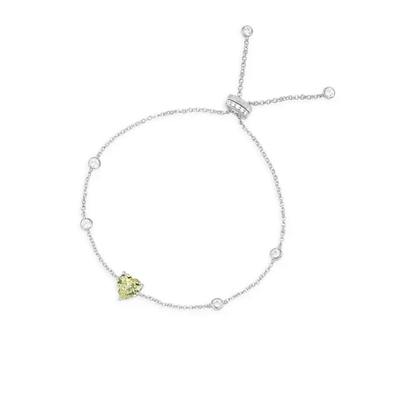 Ensemble Bijoux Cœur Diamant en Argent