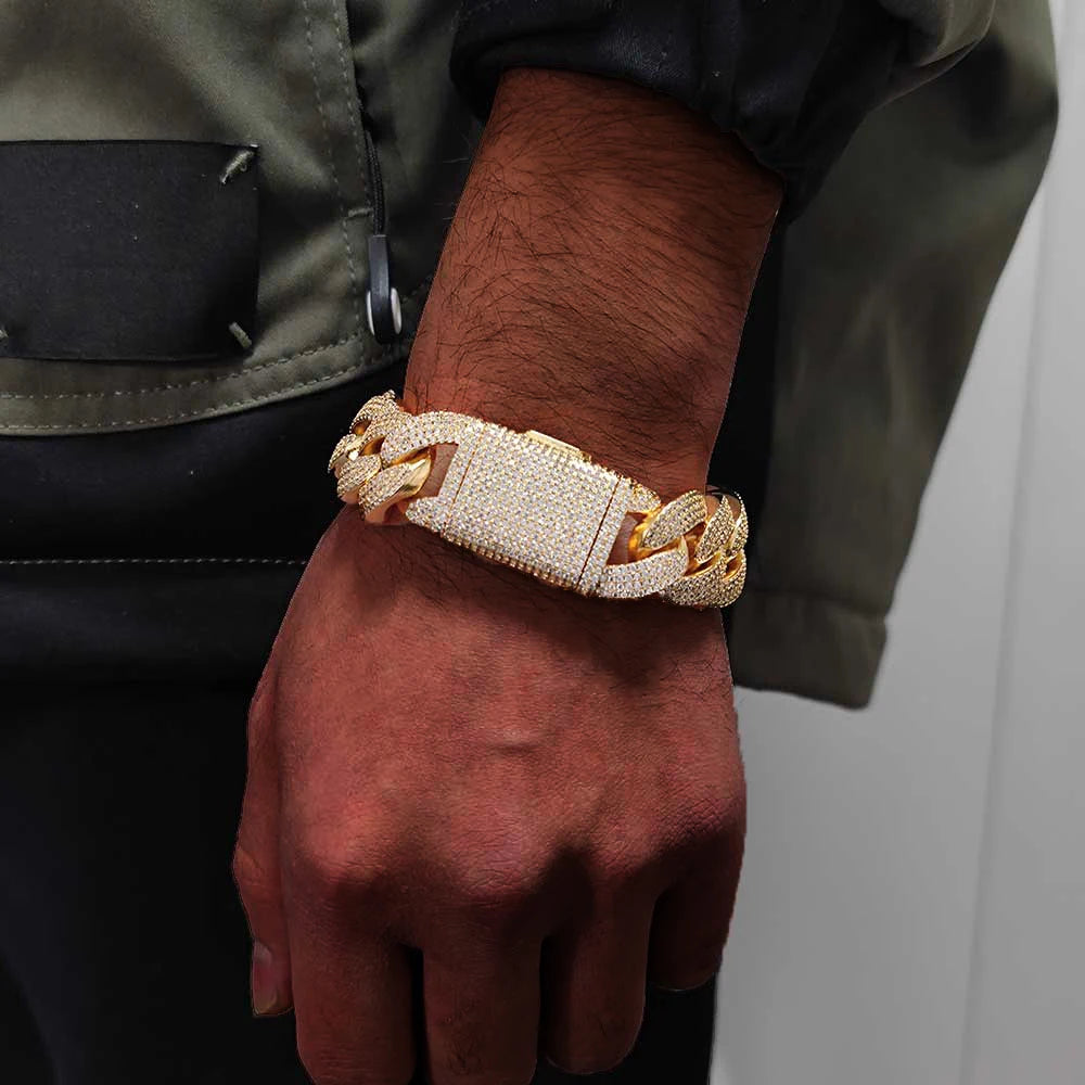 Chaîne cubaine plaquée or 18 carats