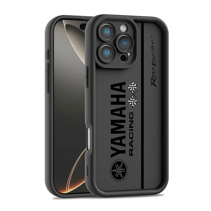 Coque Moto YAMAHA iPhone 11 à 17 – Silicone Souple Antichoc, Pro Max, Plus, Mini
