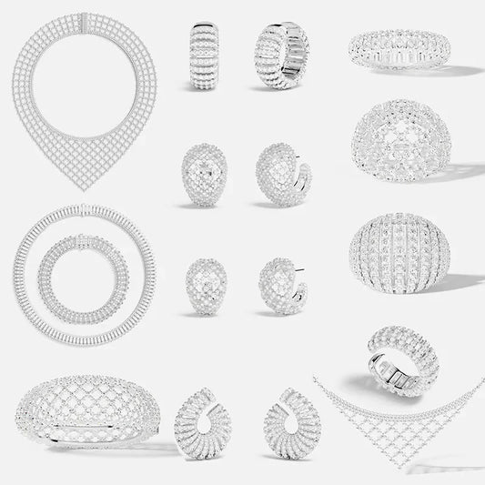 Li Ki 925 Silver High Quality 2025 New Full Diamond Earrings Necklace Bracelet Ring For Women Luxury Designer Exquisite Jewelry