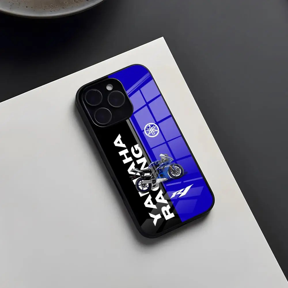 Coque en Verre YAMAHA pour iPhone 11 à 17 – Pro, Pro Max, Plus