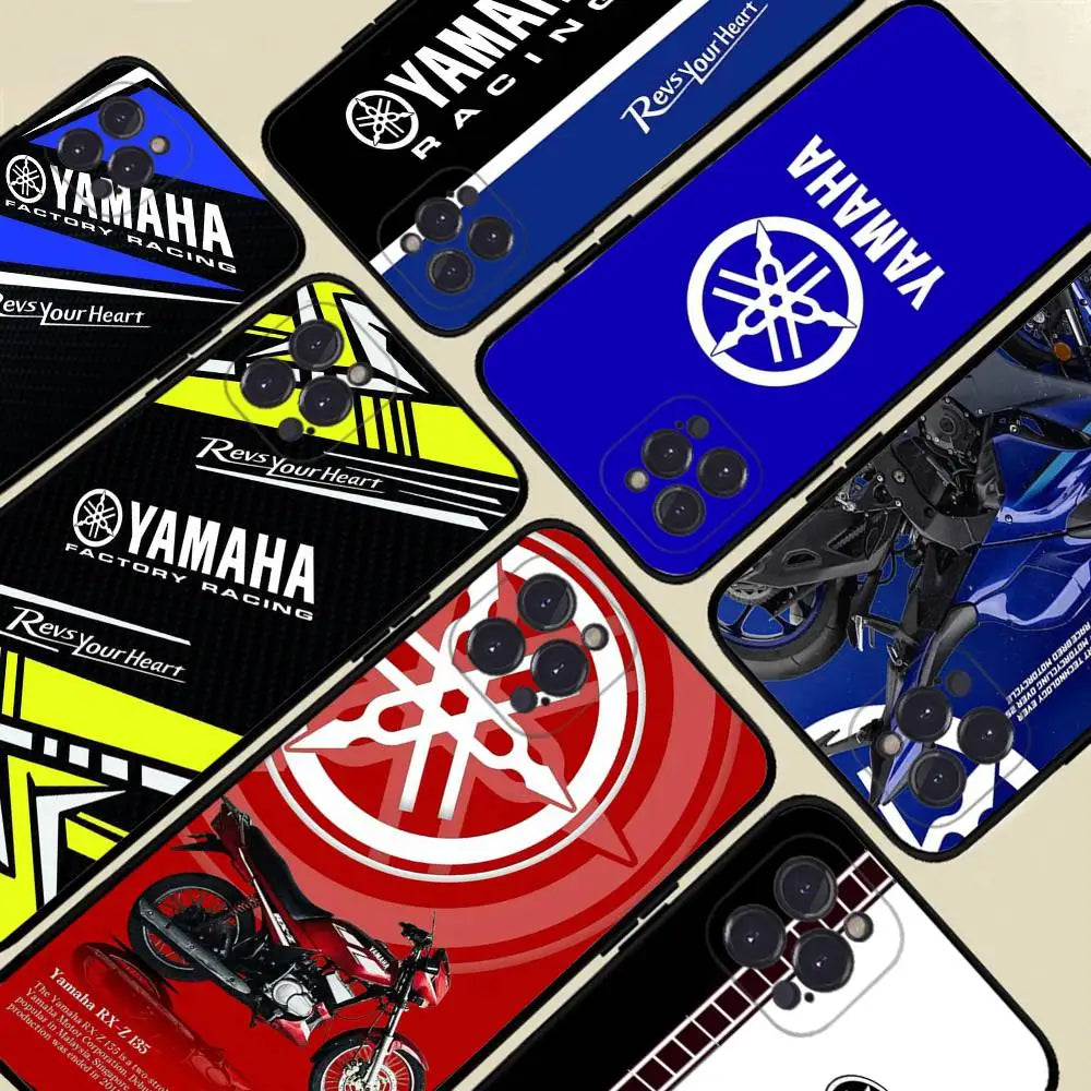 Coque Silicone Motif YAMAHA pour iPhone 11 à 17 – Pro, Pro Max, Plus, Mini