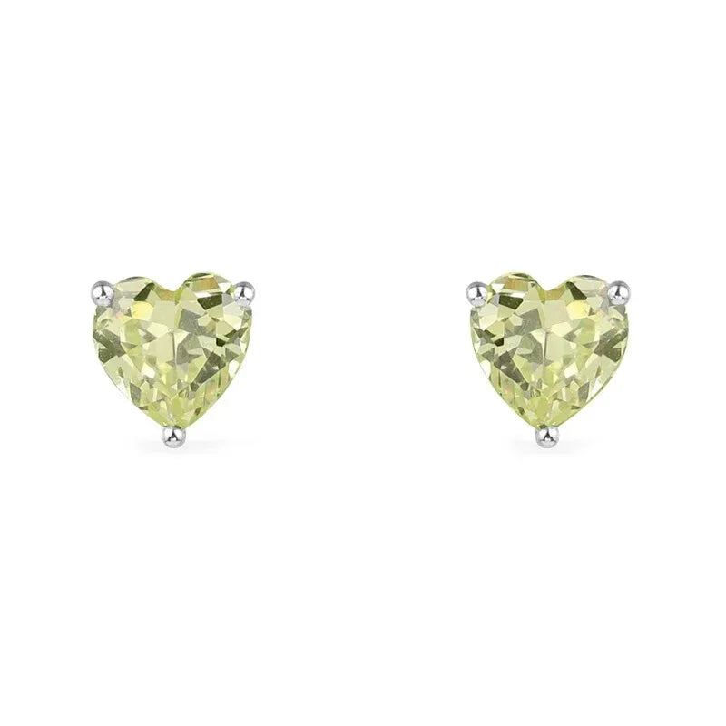 Ensemble Bijoux Cœur Diamant en Argent