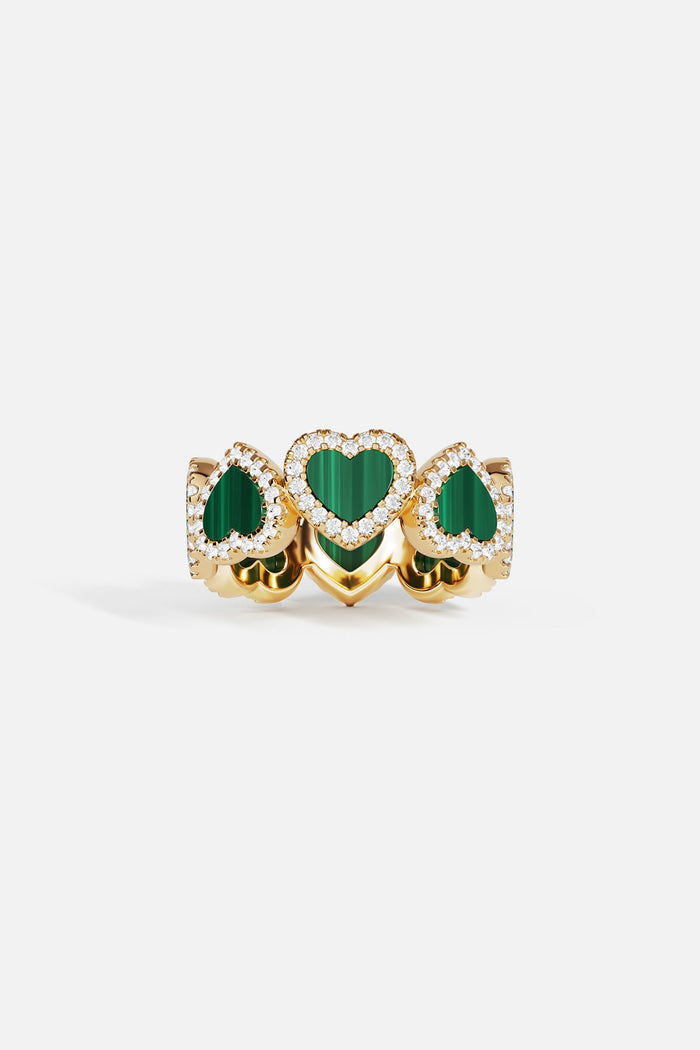 Bague Cœur Malachite – EternalBond